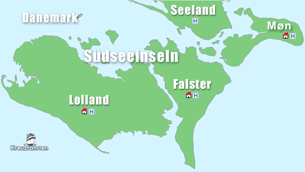 Karte Südseeinseln Dänemark