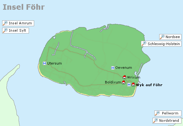 Insel Föhr Karte