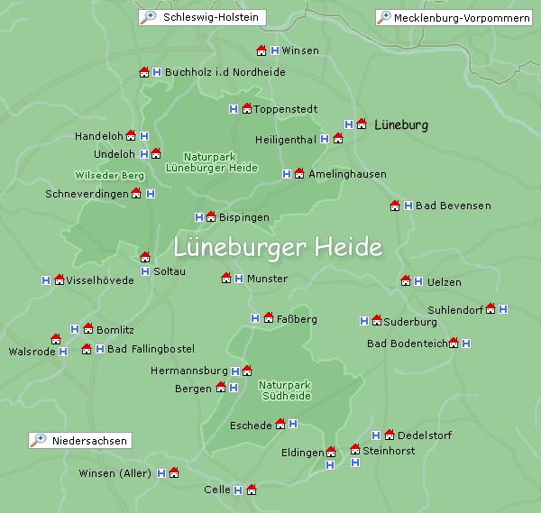 Lüneburger Heide Karte