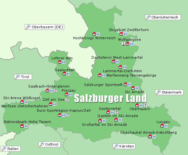 Salzburger Land Karte