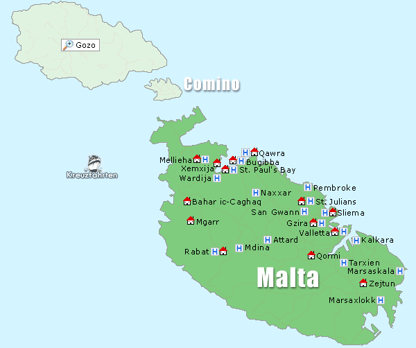 Karte Malta