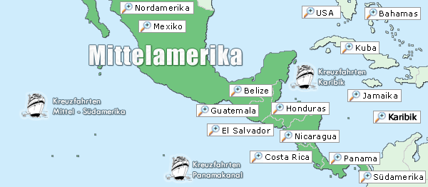 Karte Mittelamerika