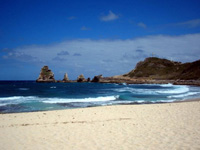 Strand in Guadeloupe