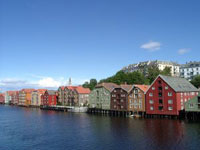 Altstadt Trondheim, Norwegen