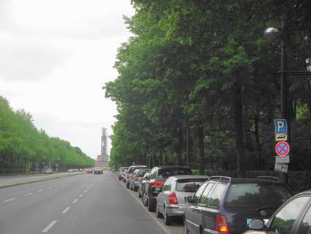 Blick Richtung Westen zur Siegessäule
