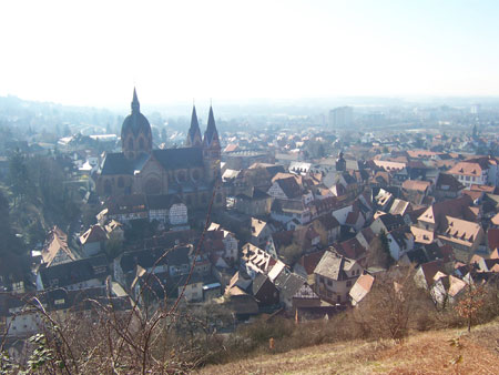 Blick auf Heppenheim an der Bergstraße