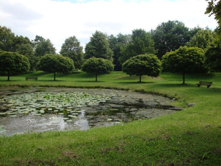 Schloßteich an der Fohlenweide, Schloß Bieberstein bei Hofbieber 
