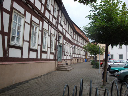 Fachwerkhäuserwand in Lauterbach / Hessen