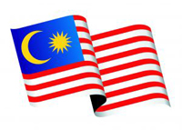 Die Malaysische Flagge