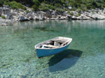 Ein Boot in Medulin
