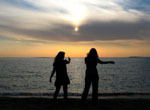 Urlaub Frauen am Strand