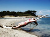 Frau am Strand