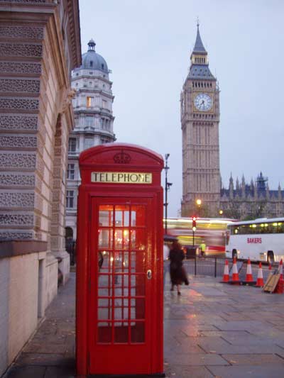 Telefon mit Big Ben in London