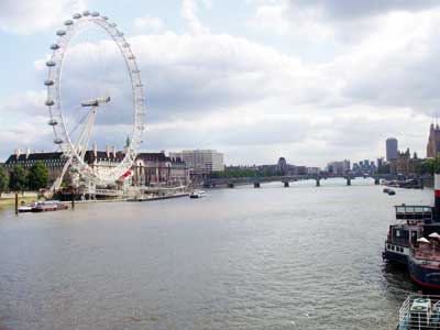 Themse und London Eye