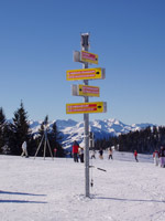 Schild, Skiurlaub