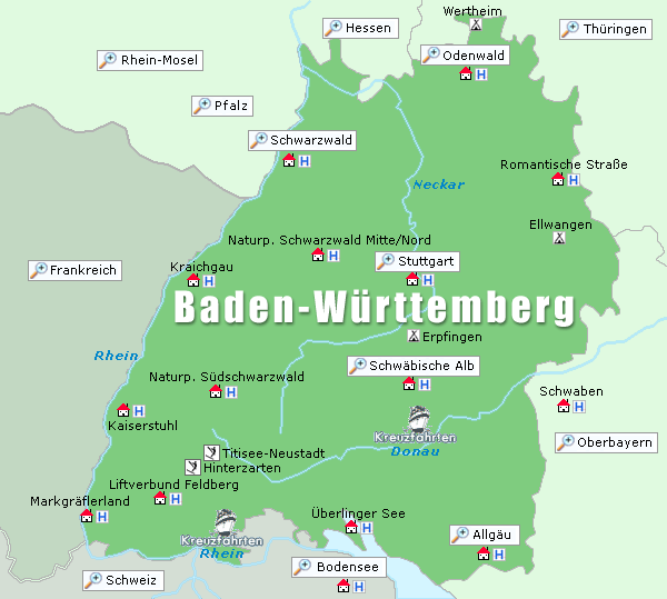 Karte Deutschland Baden-Württemberg