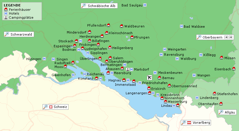 campingplätze am bodensee karte Bodensee Camping Karte | goudenelftal