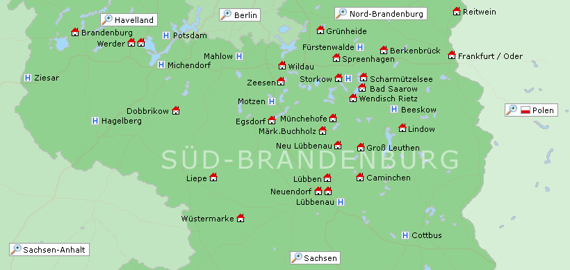 Brandenburg Süd Karte