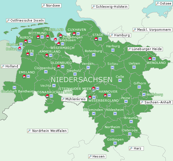 Karte Niedersachsen