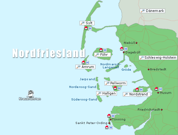 Karte Nordfriesland