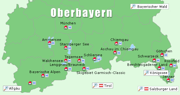 Karte Oberbayern