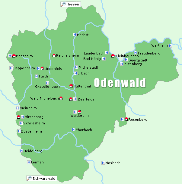 Odenwald Karte