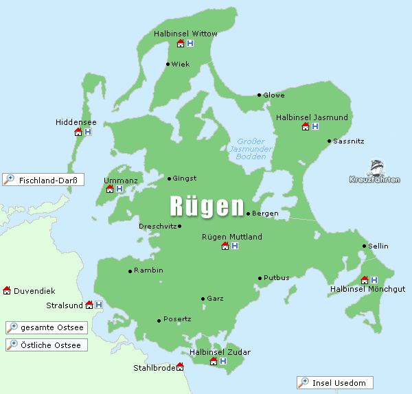 Karte Rügen