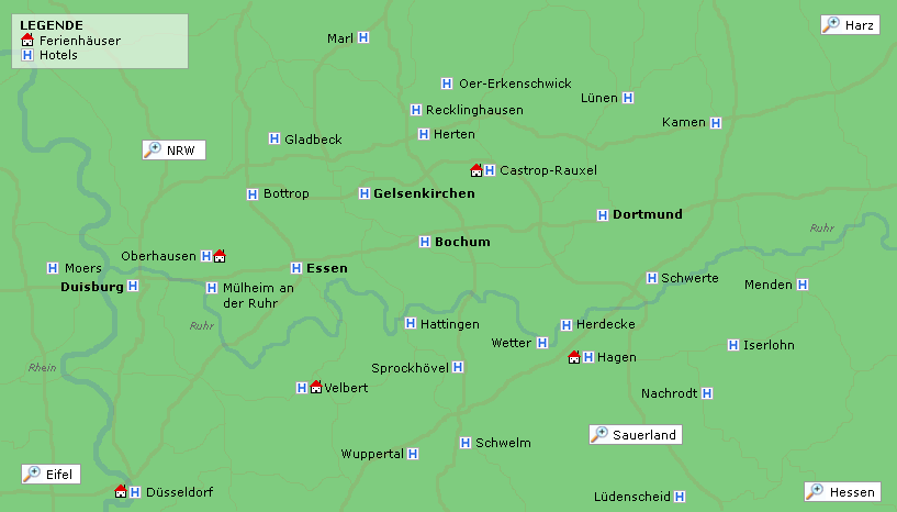 Ruhrgebiet Karte