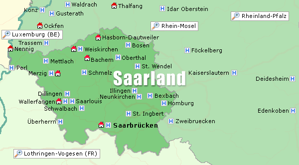 Saarland Karte
