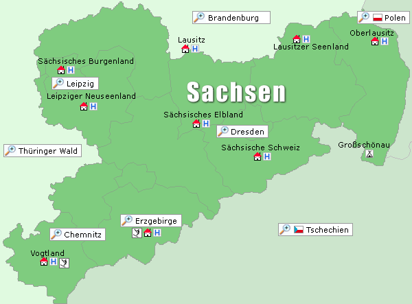 Karte Sachsen