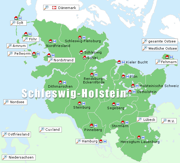 Karte Schleswig Holstein