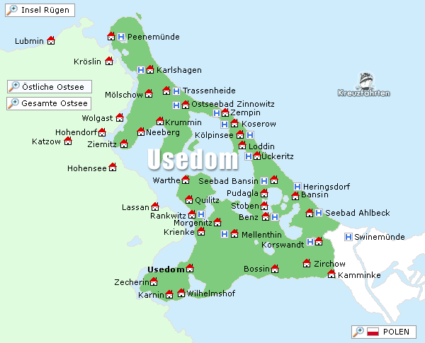 Usedom Karte