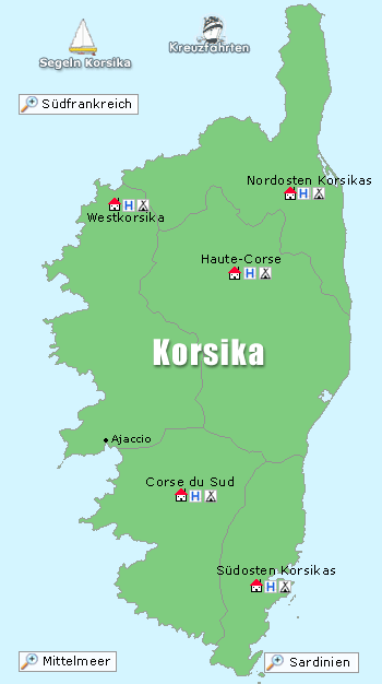 Karte Korsika