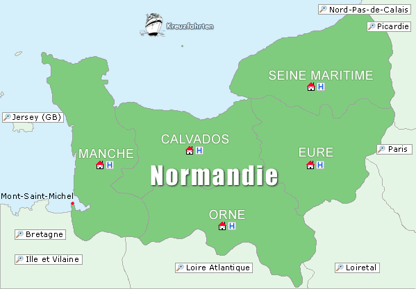 Normandie Karte