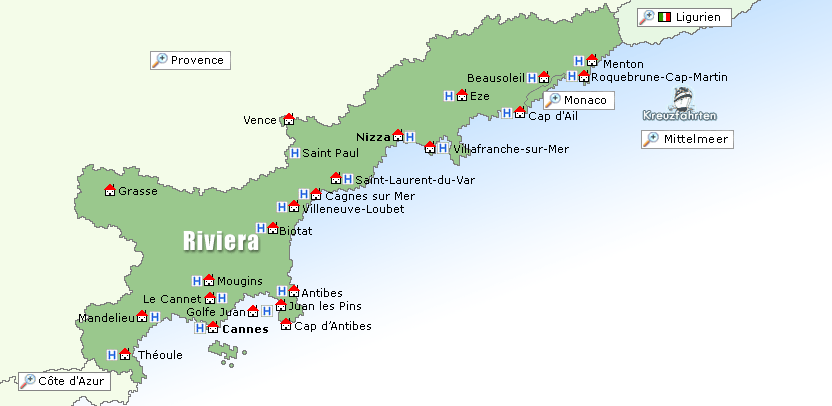 Karte Riviera