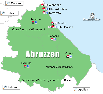 Abruzzen Karte