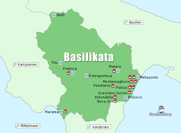 Basilikata Karte