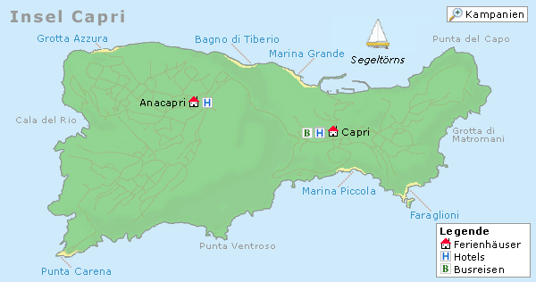 Karte Capri Insel