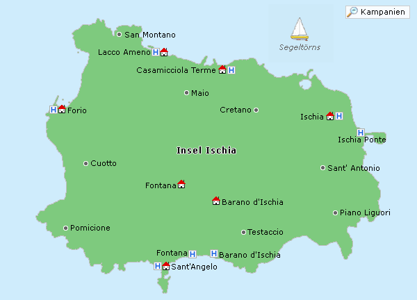 Karte Ischia Italien