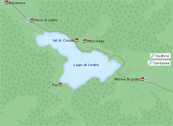 Karte Ledrosee