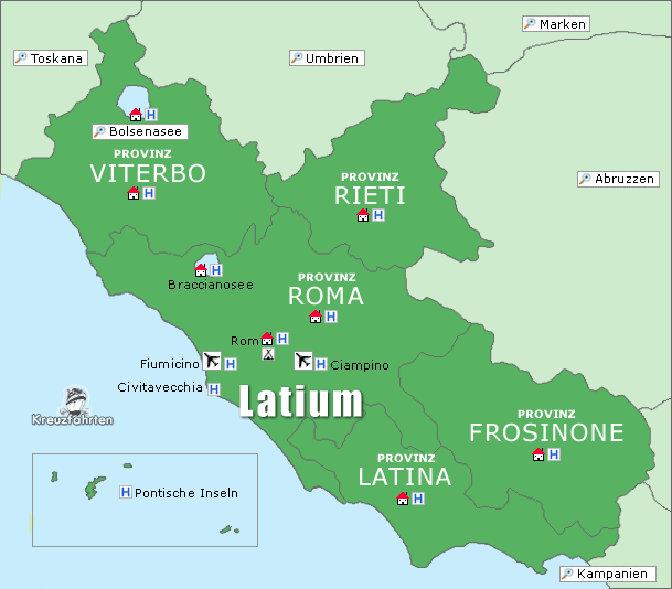 Karte Latium