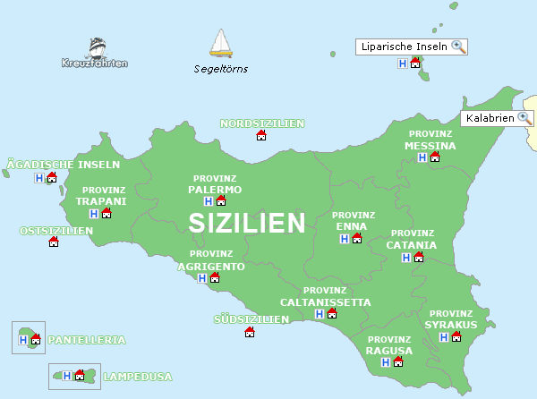 Karte Sizilien