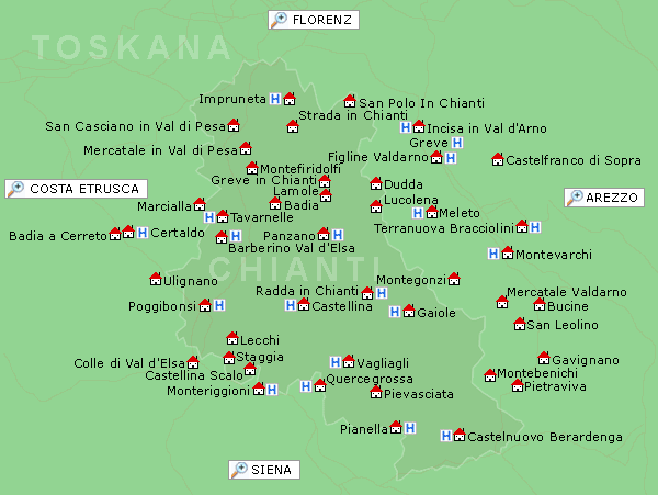 Karte Chianti