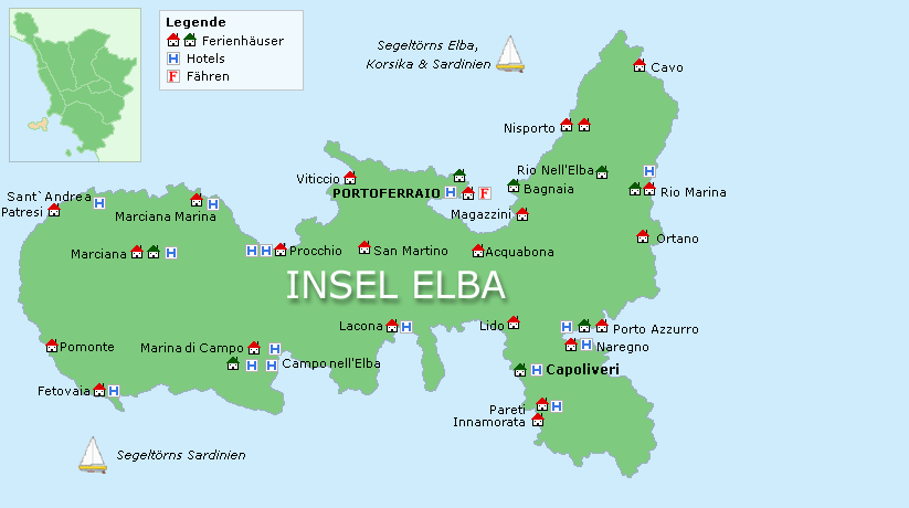 Karte Insel Elba