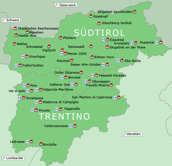 Karte Südtirol