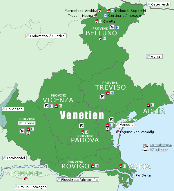 Venetien Karte