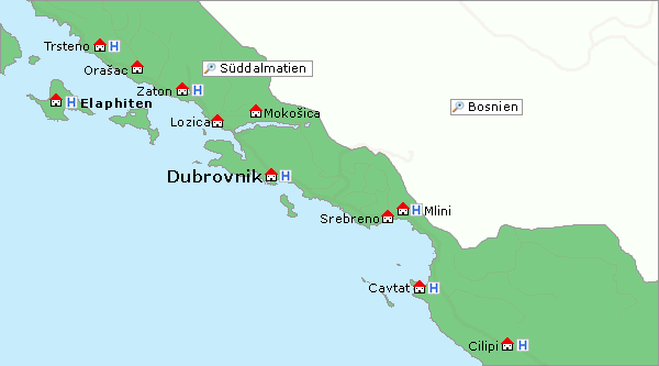 Karte Dubrovnik