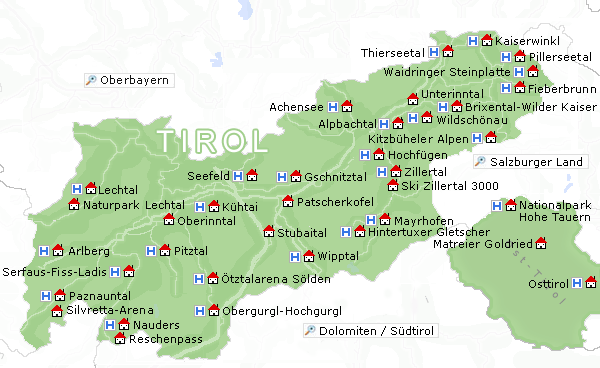 Karte Tirol