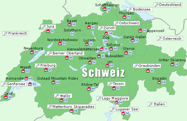 Ferienhaus Schweiz - Ferienwohnung Schweiz, Urlaub Schweiz Reise