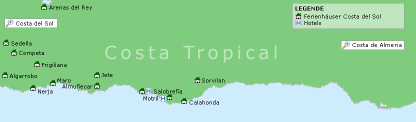 Karte Costa Tropical